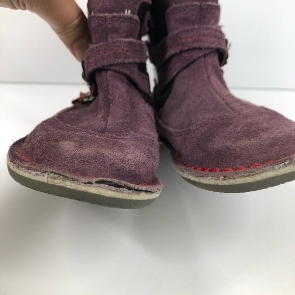 Stride Rite Medallion Collection Roslin Boots Purple Red Suede 7 - Picture 3 of 12
